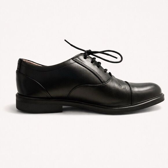 Clarks 1825 Mens Black Leather Cap Toe Oxford Dress Shoes Size 10M Business main image 6